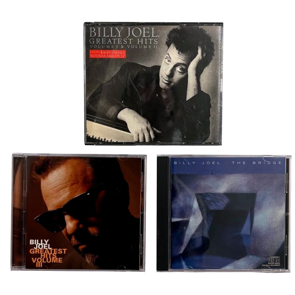 Billy Joel CD Lot Greatest Hits Vol 1 2 3 and The Bridge 4 Disc Collection